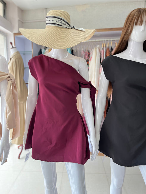 Women One Shoulder Mini Dress